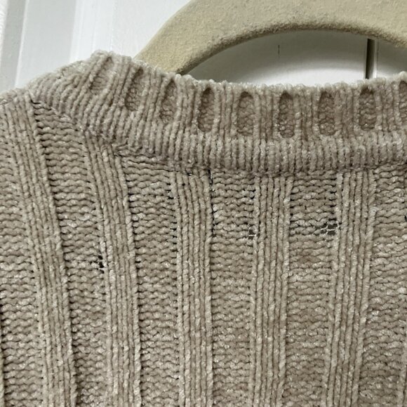 Y2K S Squared Sweater Mens XL Chenille V-neck Chunky Knit Skate Chandler Friends - Picture 6 of 9